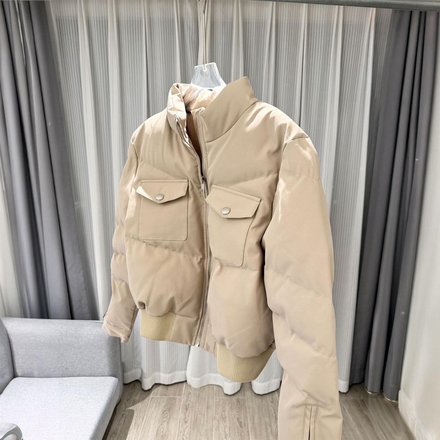 XIWA欧洲站新品南油高端工装风收腰加厚夹克棉服收腰机车百搭外套