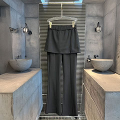 XIWA欧洲站新品MRSSTETE南油高端百搭长裤松紧腰带屁帘直筒喇裤女