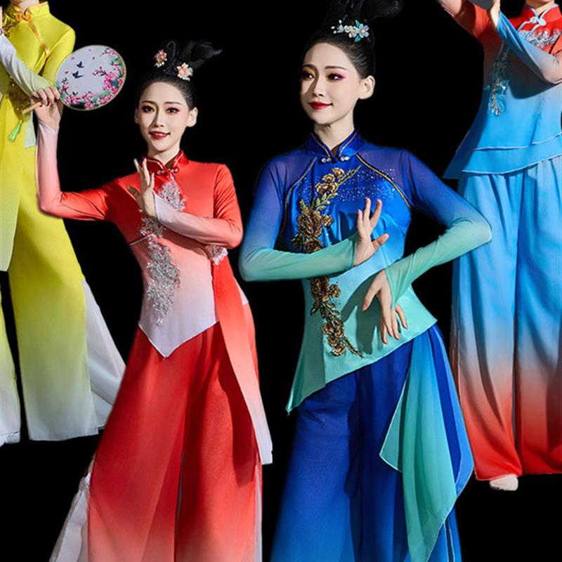 新款秧歌服广场演出服扇子舞腰鼓舞伞舞舞蹈服装古典舞舞蹈服装