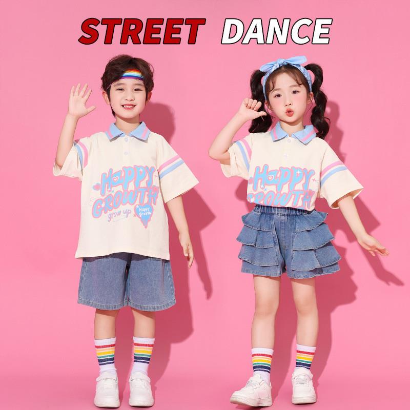 六一儿童啦啦队演出服幼儿园毕业合唱表演小学生运动会服装班服潮