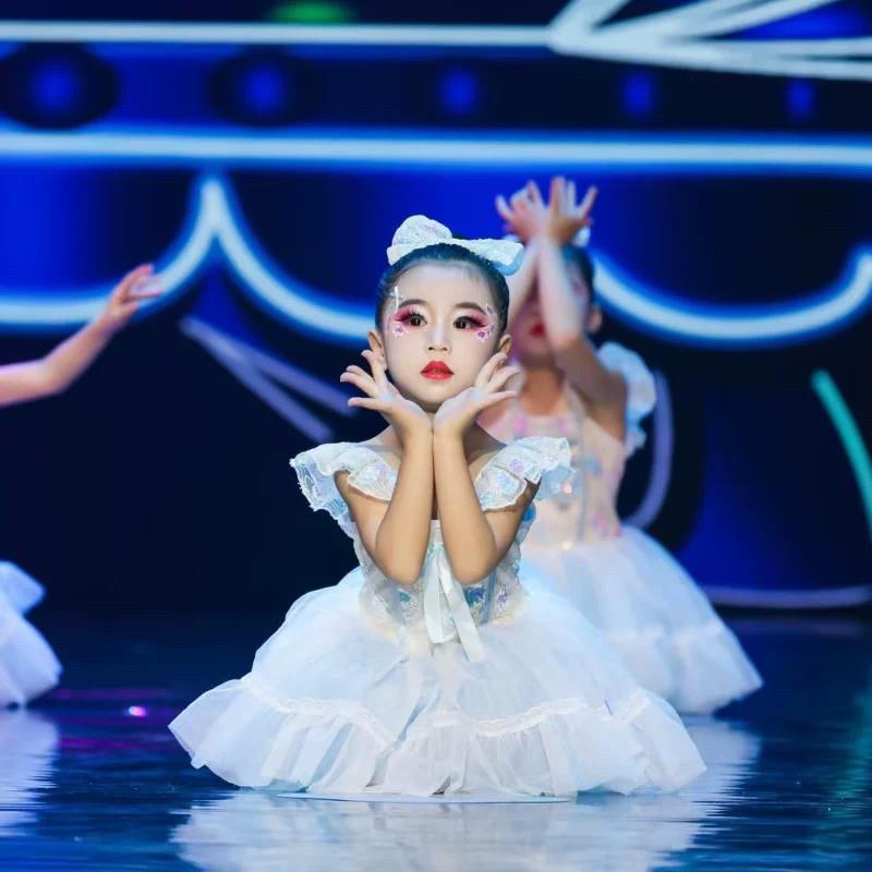 我有一个梦想儿童蓬蓬裙演出服幼儿园表演服女童芭蕾舞蹈公主纱裙