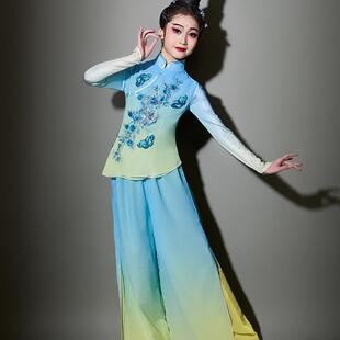 儿童古典舞胶州秧歌服装女渔家姑娘茶飘香家乡的茶少儿舞蹈演出服