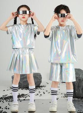 六一儿.童机器人街舞演出服AI科技感舞蹈服幼儿3毕业服逐梦太空服