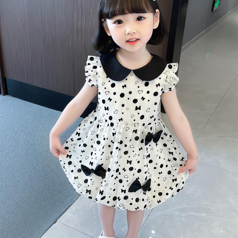 女童夏季连衣裙2025新款2岁女宝宝衣服儿童洋气公主裙子小童夏装3