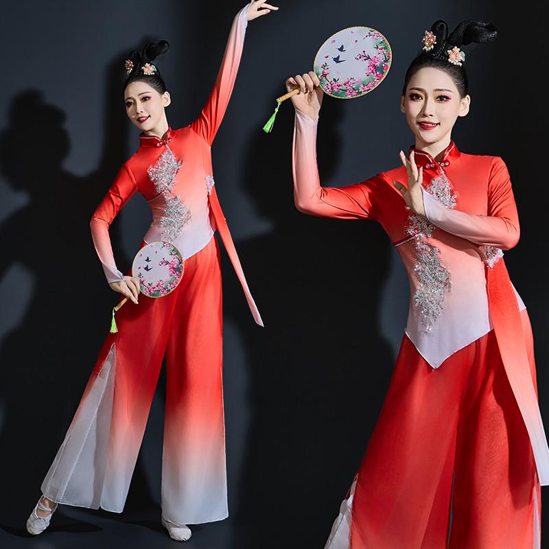 胶州秧歌服手绢古典舞高端艺考女演出服2025新款广场舞扇子舞喜庆