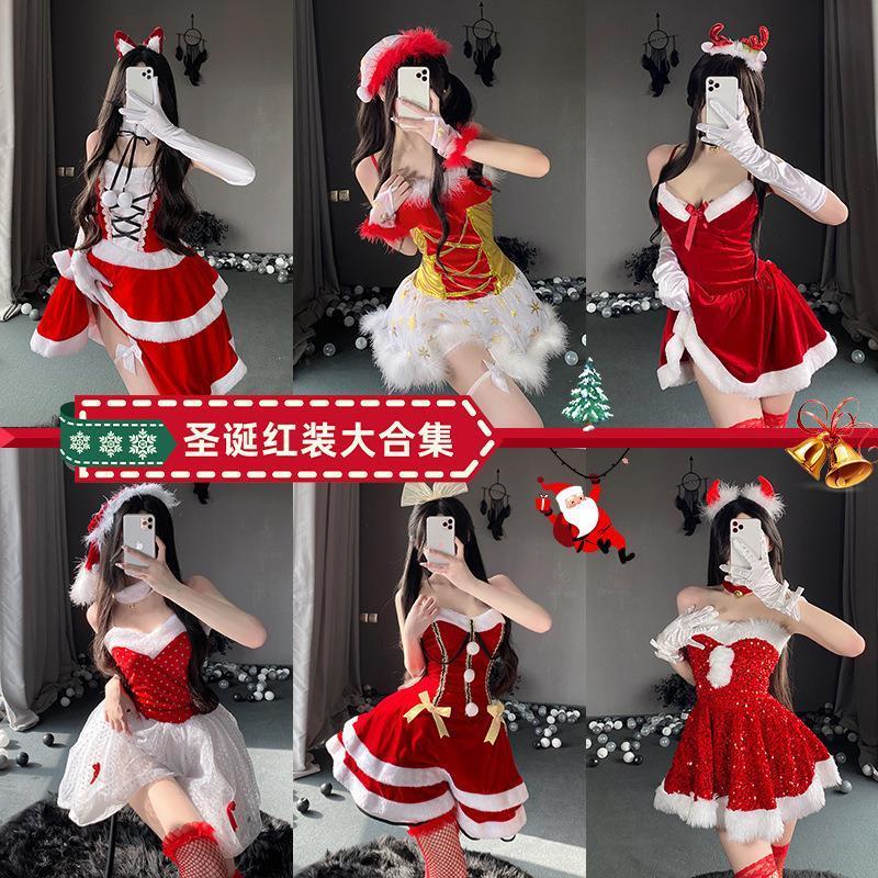 影楼秋冬新款圣诞节主题服装公主裙圣诞新年写真艺术照连衣裙2025