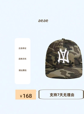 AEAE韩系迷彩英文带翅膀双翼男女同款棒球帽户外鸭舌帽时尚软顶帽