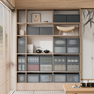 收纳箱衣物万能收纳盒家用日式抽拉式储物柜卧室免安装多功能储物