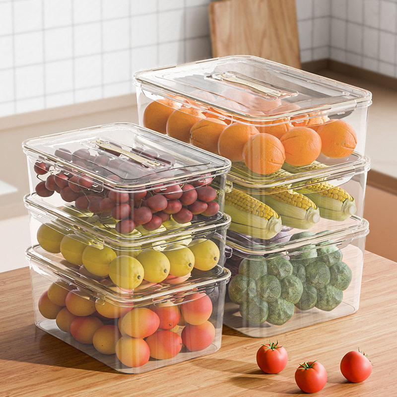 日本冰箱收纳盒整理盒保鲜盒食品级食物沥水储物盒冷冻室专用神器