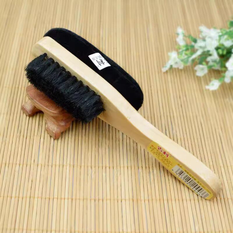 黑色皮鞋刷子软毛鞋油刷