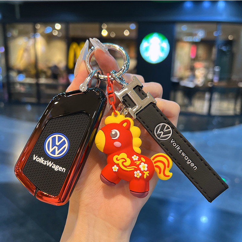 适用于大众id3钥匙套高尔夫8凌度L迈腾B9id4id6途昂威然揽境包扣