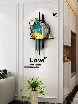 Nordic home clock wall clock living room modern simple atmospheric silent clock personality creative light luxury decorative hanging watch