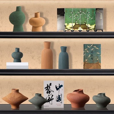 法式中古陶罐花瓶创意粗陶花器