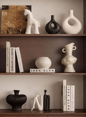 侘寂风装饰品中式美学老钱风摆件