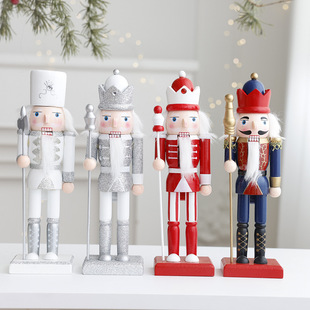 胡桃夹子人偶锡兵士兵摆件男孩女孩俄罗斯圣诞节木质装饰品耶诞节