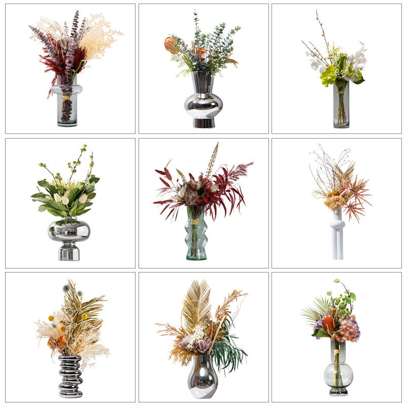 高端轻奢彷真花艺摆件售楼处洽谈桌样板间茶几装饰花摆设干花绢花,家居饰品,仿真花/假花,淘宝优惠券,粉丝福利购,淘宝优惠卷