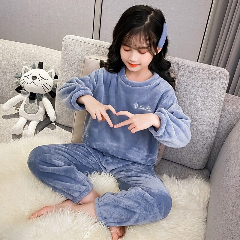 儿童大人法兰绒睡衣套装