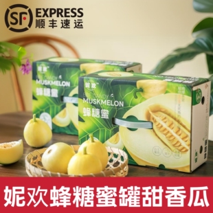 妮欢 蜂糖蜜 甜瓜马连庄甜瓜 皮薄脆甜多汁礼盒装5斤