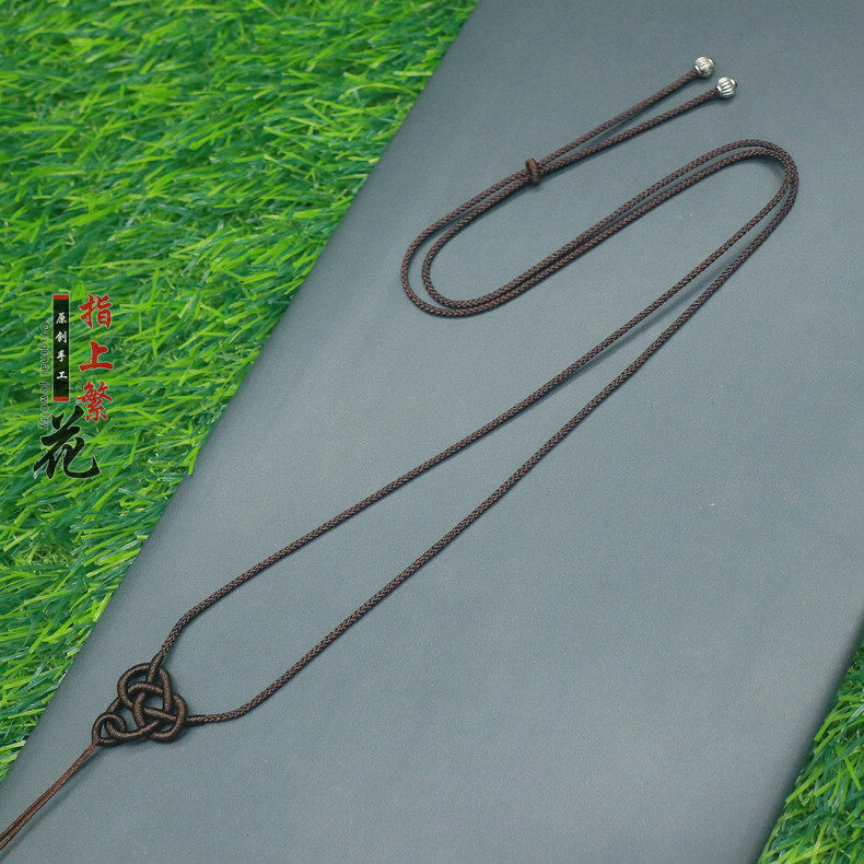 男女款diy配件高端手工金镶玉翡翠和田玉吊坠挂件绳子1mm细款碧玉