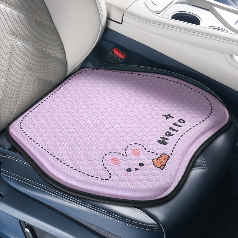 新款汽车坐垫夏季蜂窝凝胶卡通凉垫车载透气硅胶冰垫四季通风座垫