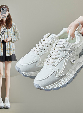 ins韩版新款老爹鞋女2025春季学生运动跑步鞋休闲厚底增高AD8802