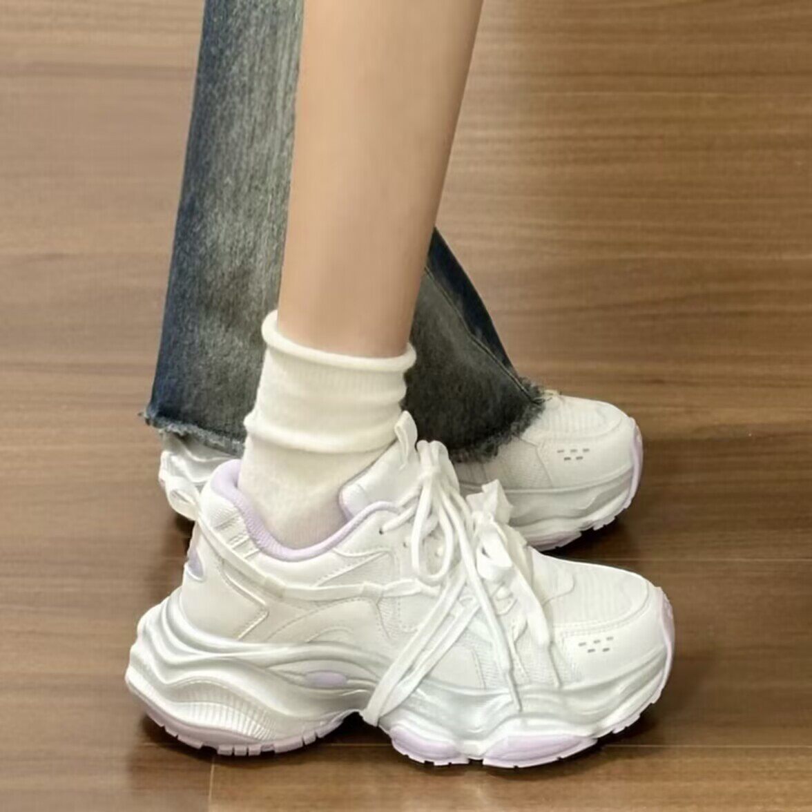 老爹鞋女款小白鞋2025新款春夏季百搭chic鞋子厚底增高休闲运动鞋