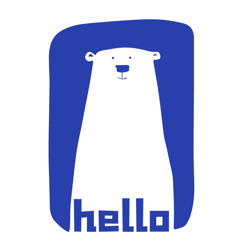 欢迎光临蓝色hello熊熊玻璃贴纸
