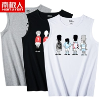 Áo vest nam cực nam thương hiệu nam rộng vai không tay Áo thun nam mùa hè lỏng lẻo hip hop thể thao cotton top - Áo vest cotton áo khoác không tay