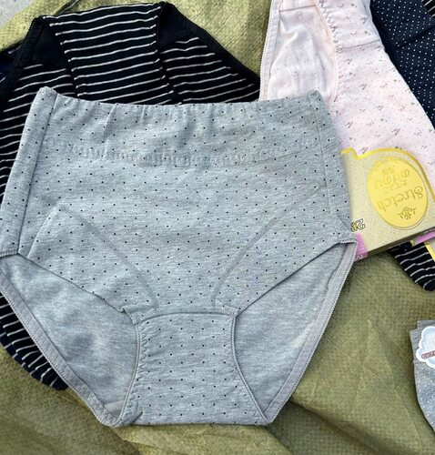 出口日本外贸日单纯棉中高腰大码女士内裤头透气包臀舒适不勒大腿