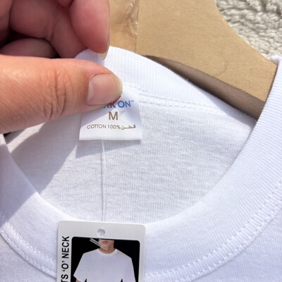 棉质真牛！100%有机全棉！外贸男士薄软白色短袖T恤圆领打底上衣