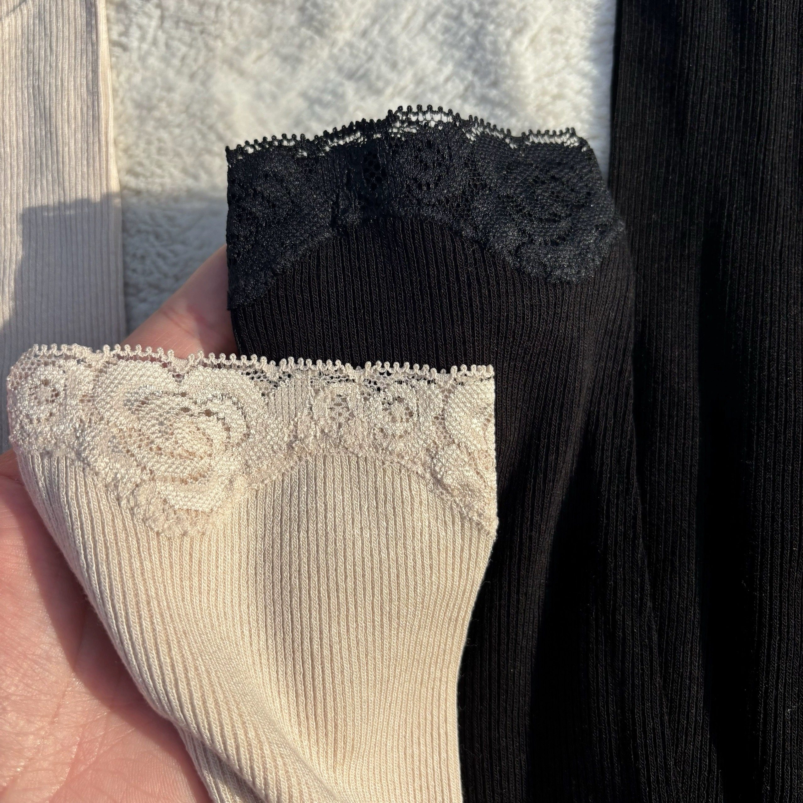 外贸日单女士高腰超软高弹螺纹坑条蕾丝秋裤无痕打底九分裤瑜伽裤