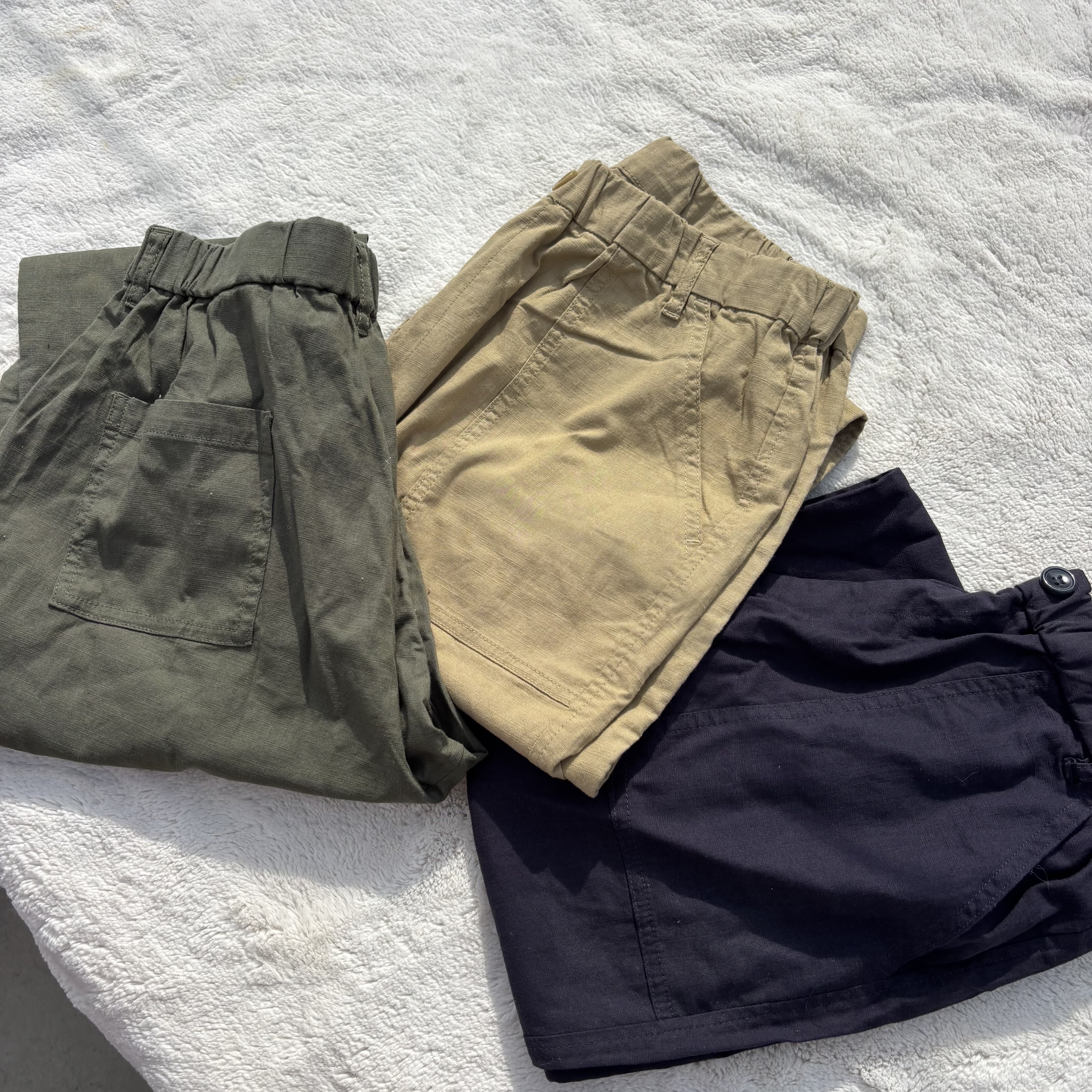 95%水洗纯棉！日单外贸女士春夏薄款休闲裤宽松直筒九分裤工装裤