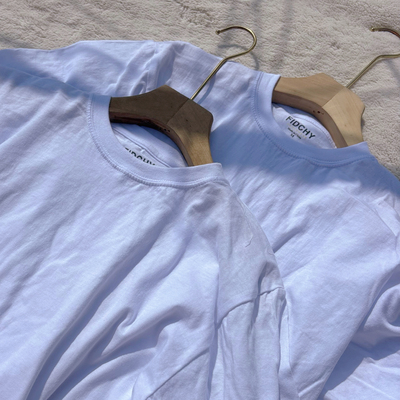 出口100%重磅有机全棉！外贸男士加大码白t小圆领短袖T恤打底上衣