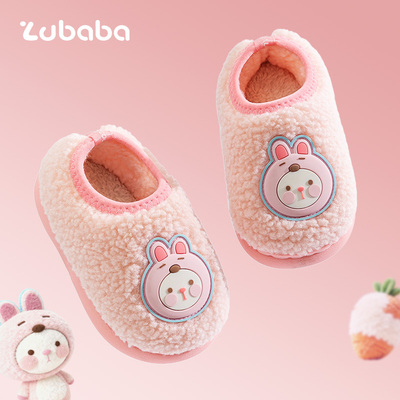 1-3岁宝宝包跟棉拖鞋卡通秋冬