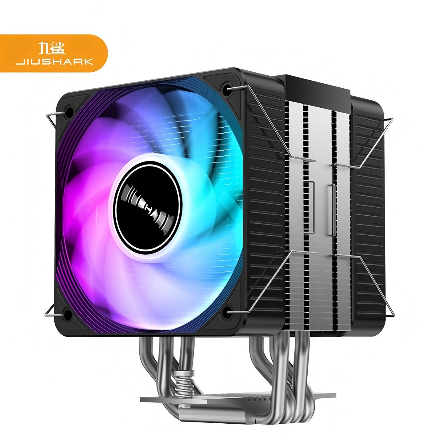 JIUSHARK九鲨JF150RS双风扇10CM12代CPU散热器不挡内存4PIN风冷