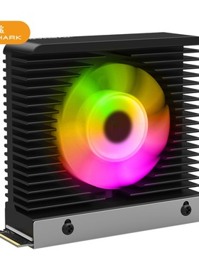 JIUSHARK九鲨M.2 2280固态硬盘Pcle4.0散热器ARGB风扇4PIN风冷PWM