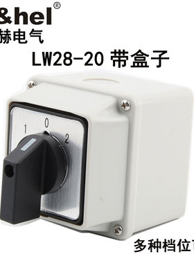 施赫万能转换开关带防水盒LW28-20/2三档二节正反转双电源切换