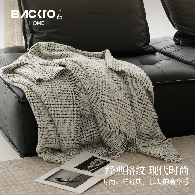 BACKTO卜凸家居小香风羊毛盖毯