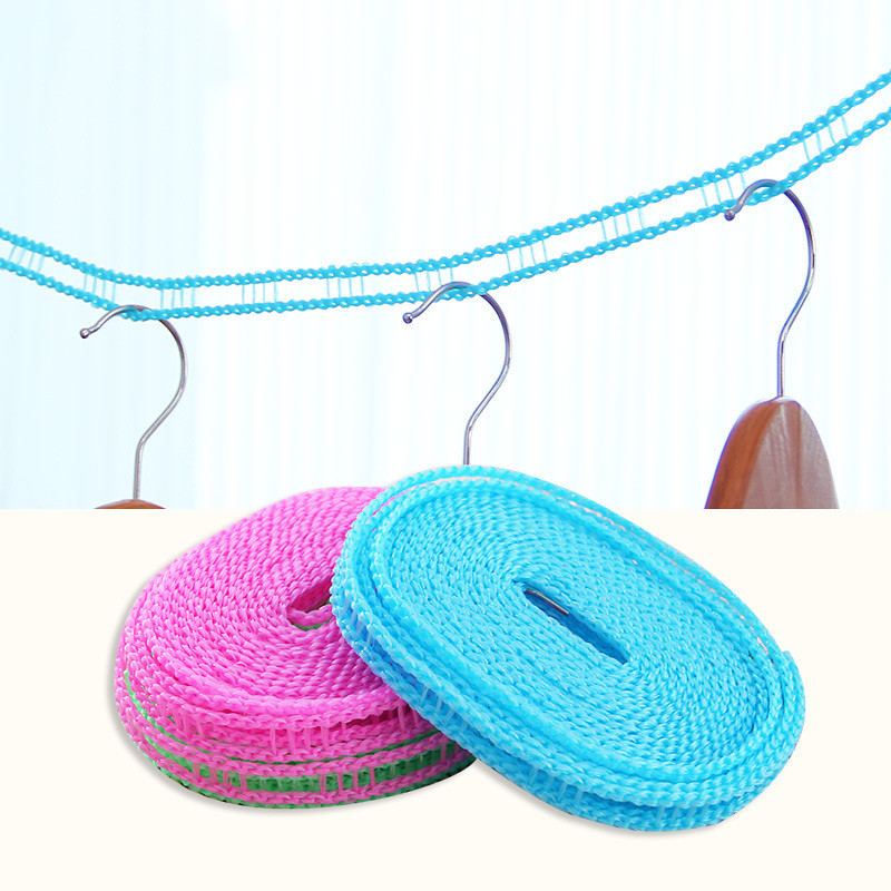 户外旅行晾衣绳带孔防风挂衣绳子