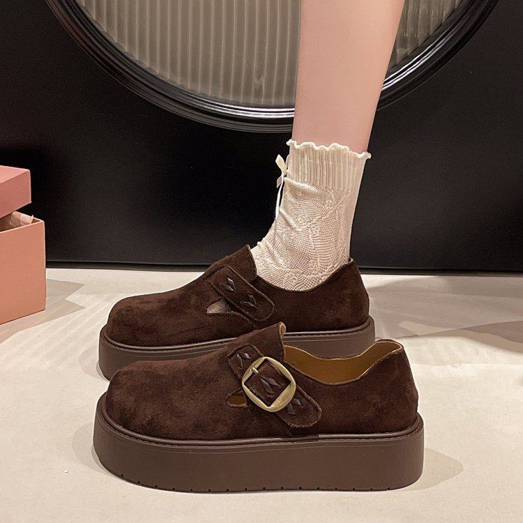 厚底增高勃肯鞋一脚蹬乐福单鞋女2026新款春季复古休闲百搭懒人鞋,女鞋,勃肯鞋/软木鞋,淘宝优惠券,粉丝福利购,淘宝优惠卷