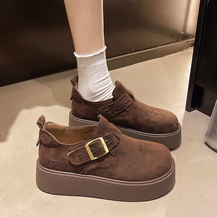 复古厚底勃肯鞋女秋季外穿2026新款百搭网红松糕鞋一脚蹬增高单鞋,女鞋,深口单鞋,淘宝优惠券,粉丝福利购,淘宝优惠卷