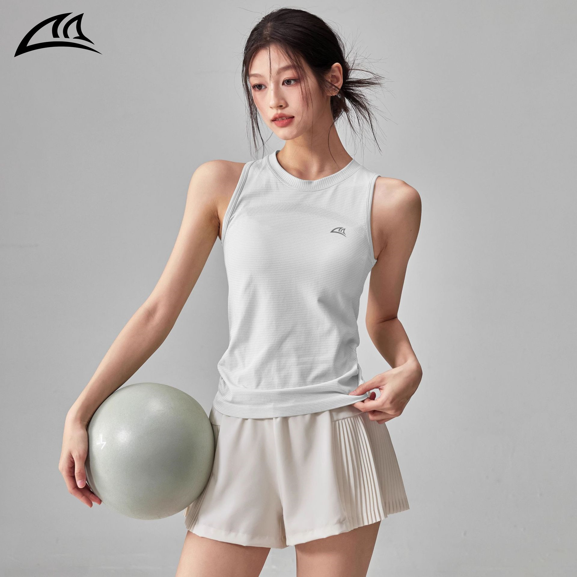 纵帆薄款速干瑜伽服女背心弹力显瘦跑步训练外穿无袖运动上衣夏季