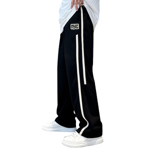 中大童裤子加绒秋冬季潮流直筒运动裤青少年学生冬天男童春秋卫裤