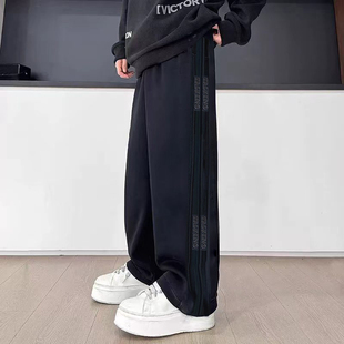 男童裤子新款加绒秋冬季青少年休闲卫裤大童初中生运动裤男孩长裤