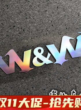 W&W电音节百大DJ贴纸 HOLOGRAM镭射周边贴纸行李箱电脑贴纸机车贴
