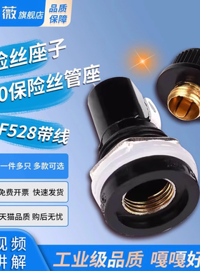 5*20保险丝管座 玻璃管熔断器BLX-A型A03-B3保险丝座子 MF528带线