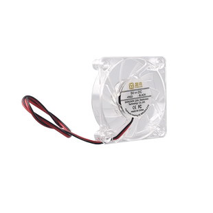 5v直流散热风扇含油静音微型散热风扇12v透明小风扇带灯6010 5010