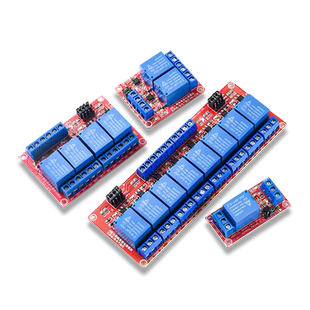 1/2/4/8路继电器模块5V12V24V带光耦隔离支持高低电平触发开发板