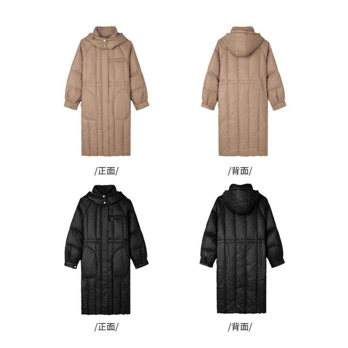 专柜价2789【YU】剪标冬款气质休闲中长款连帽羽绒服30034/文-143