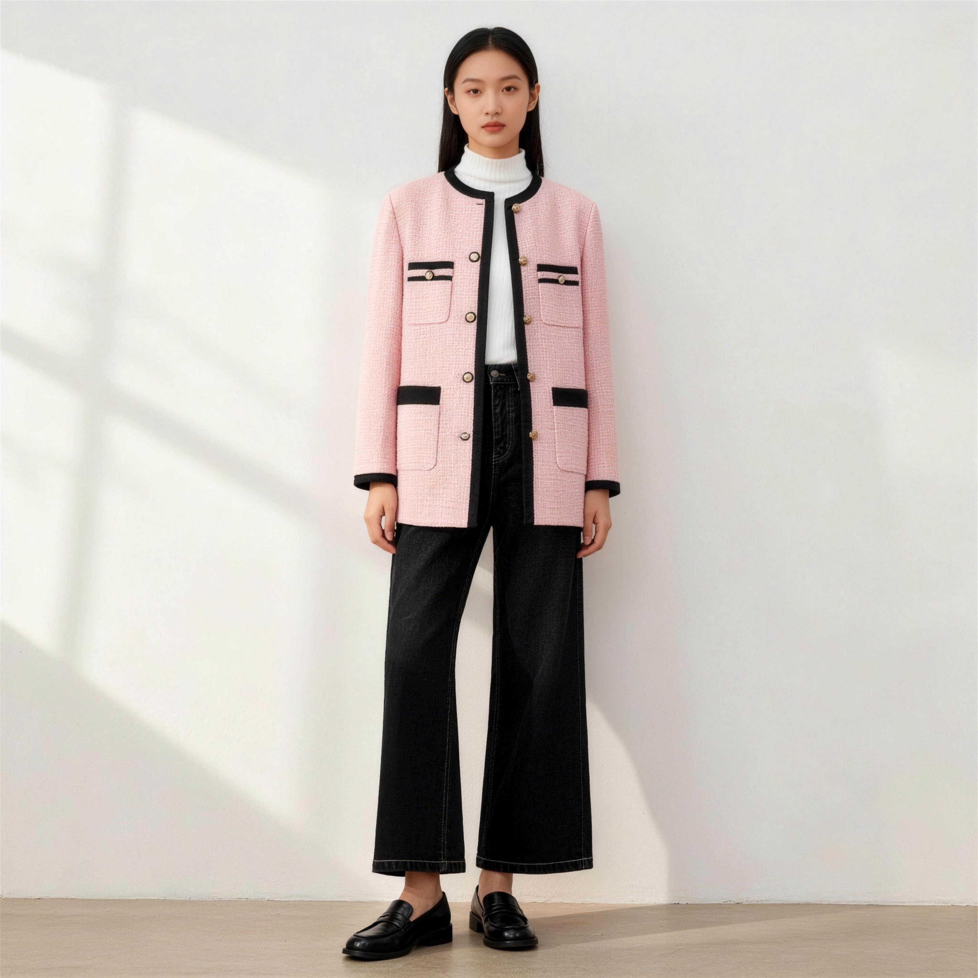 太系列剪标女装秋冬小香风夹棉中长呢外套MZ4542/4541/4543/7-11